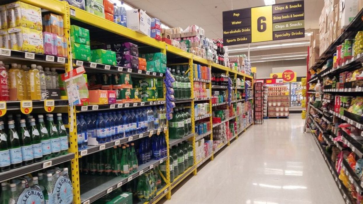 Allée d'épicerie au Canada.
