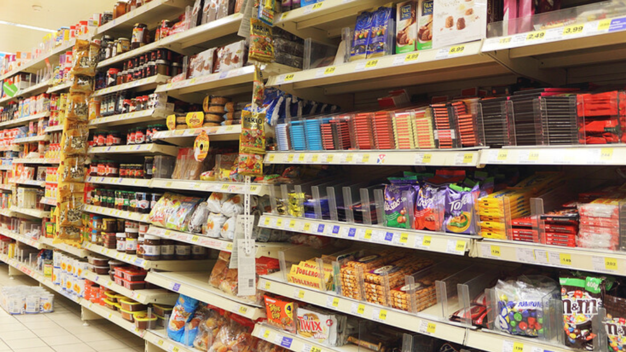 Allée d'épicerie au Québec.