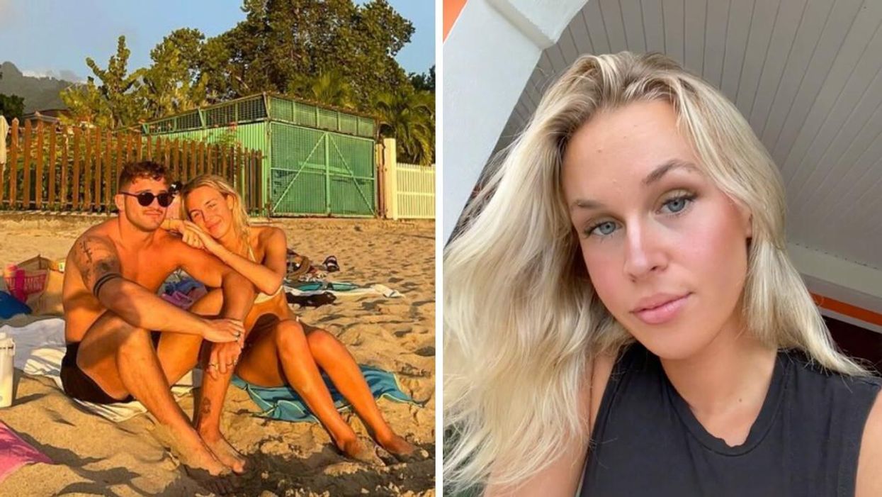 Ally et Félix d'OD à la plage. Droite : Ally sur TikTok.