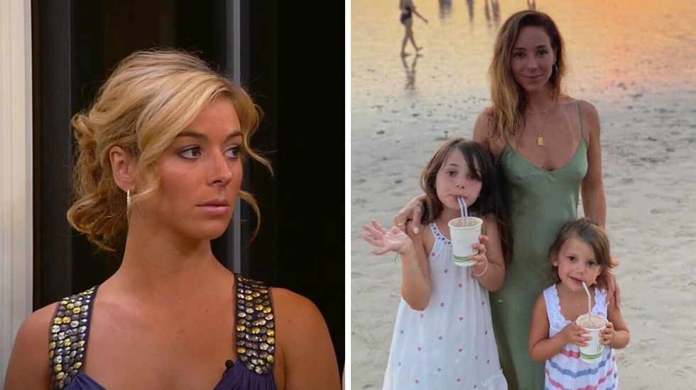 Am\u00e9lie Pag\u00e9 dans Occupation Double Whistler. Droite : Am\u00e9lie Pag\u00e9 et ses filles.