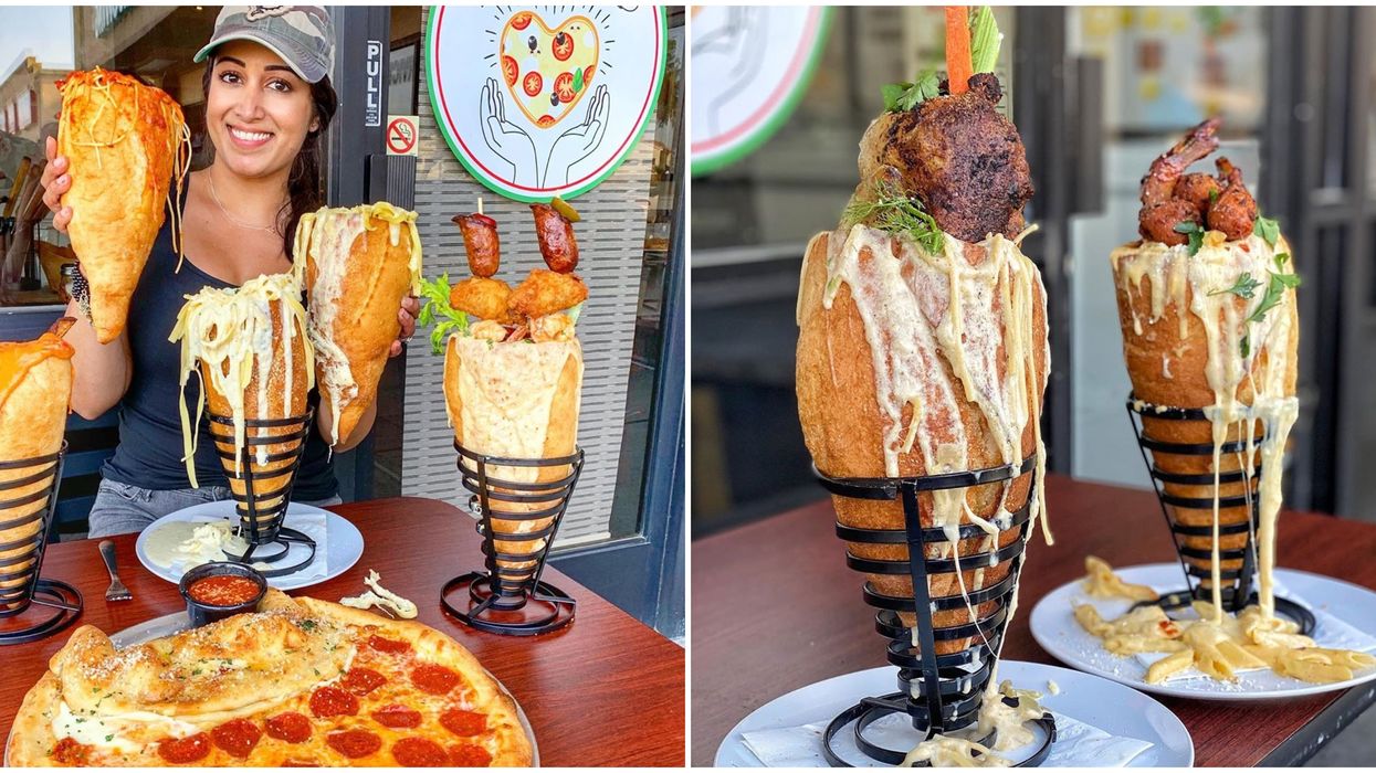 Amano In Las Vegas Combines Mouthwatering Pasta Inside A Baked Bread Cone