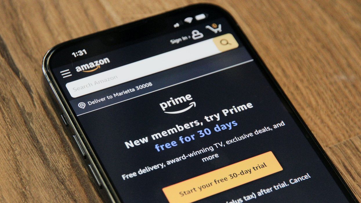 Amazon Prime on a phone.
