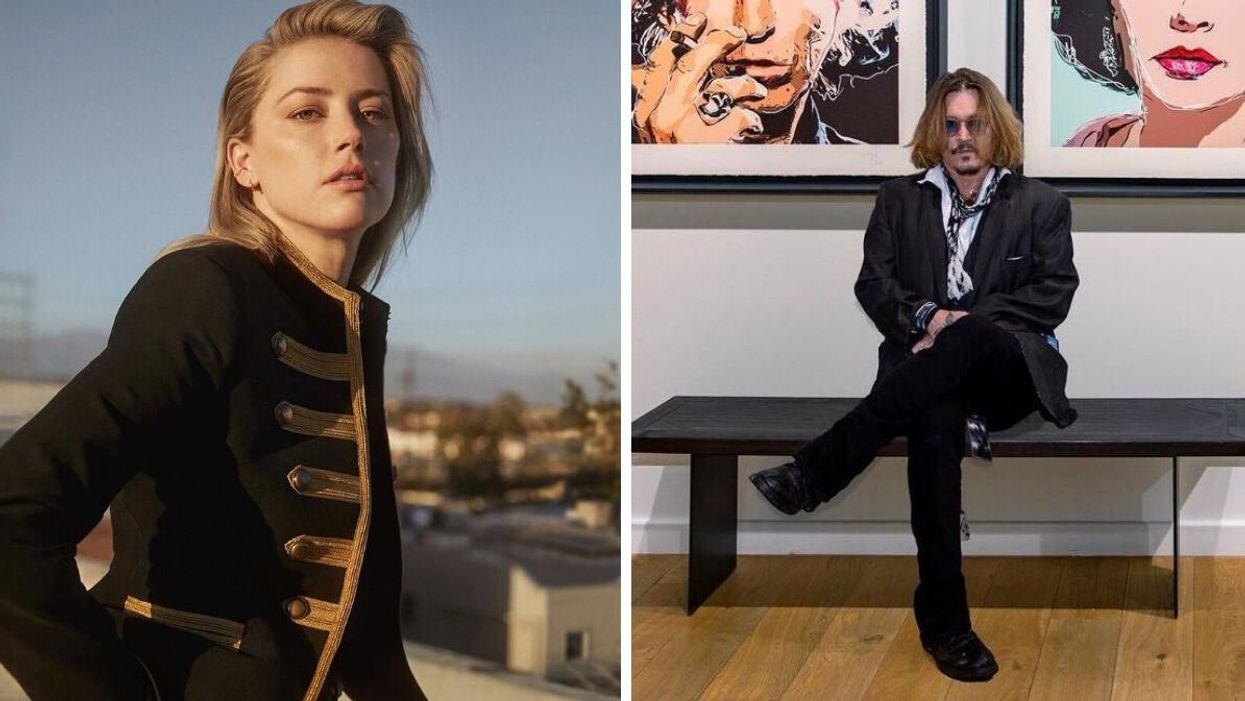 Amber Heard. Right: Johnny Depp.