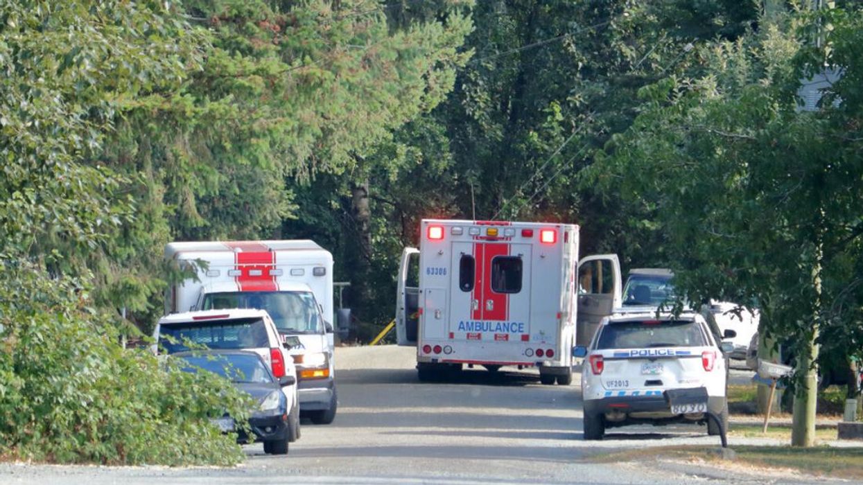 Ambulance and police cars in B.C.