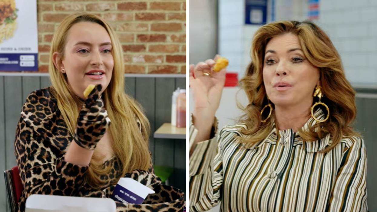 Amelia Dimoldenberg. Right: Shania Twain.