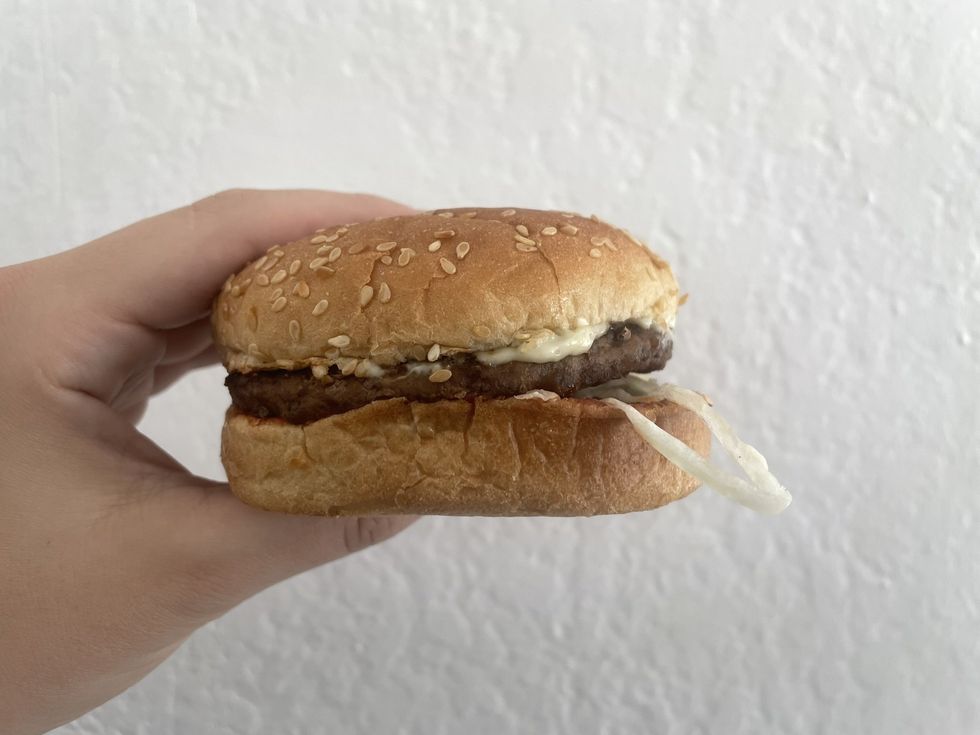 An A&W burger.