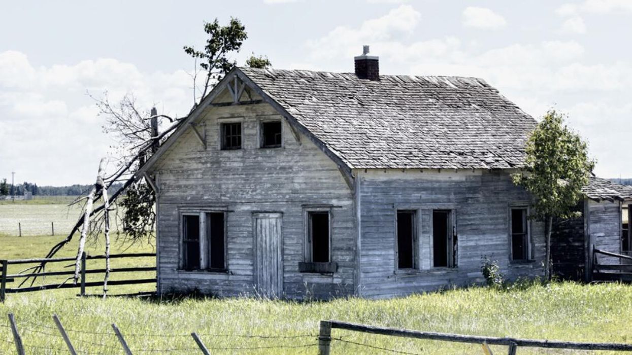 An abandoned house.