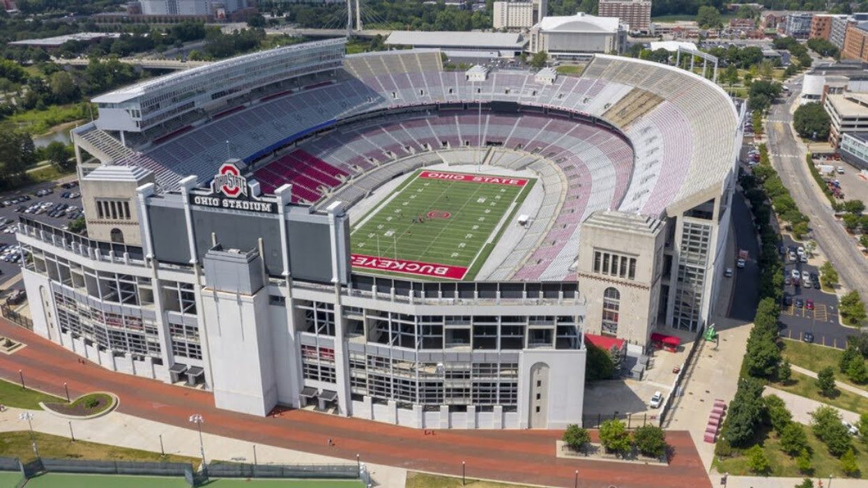 An aerial shot of Ohio Stadium in Columbus, Ohio.