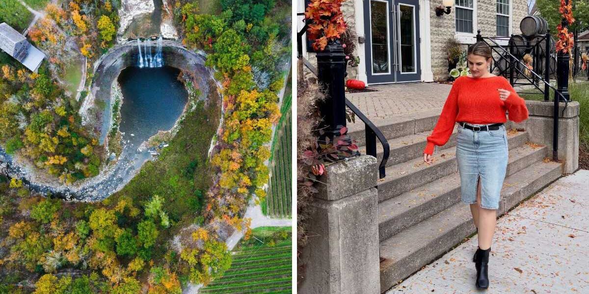 This tiny Ontario village has 2 majestic waterfalls and quaint little streets with fall charm