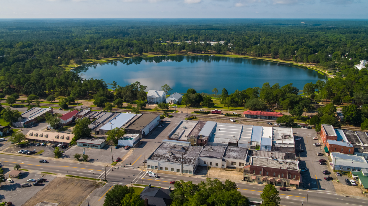 An aerial view of DeFuniak Springs, FL.