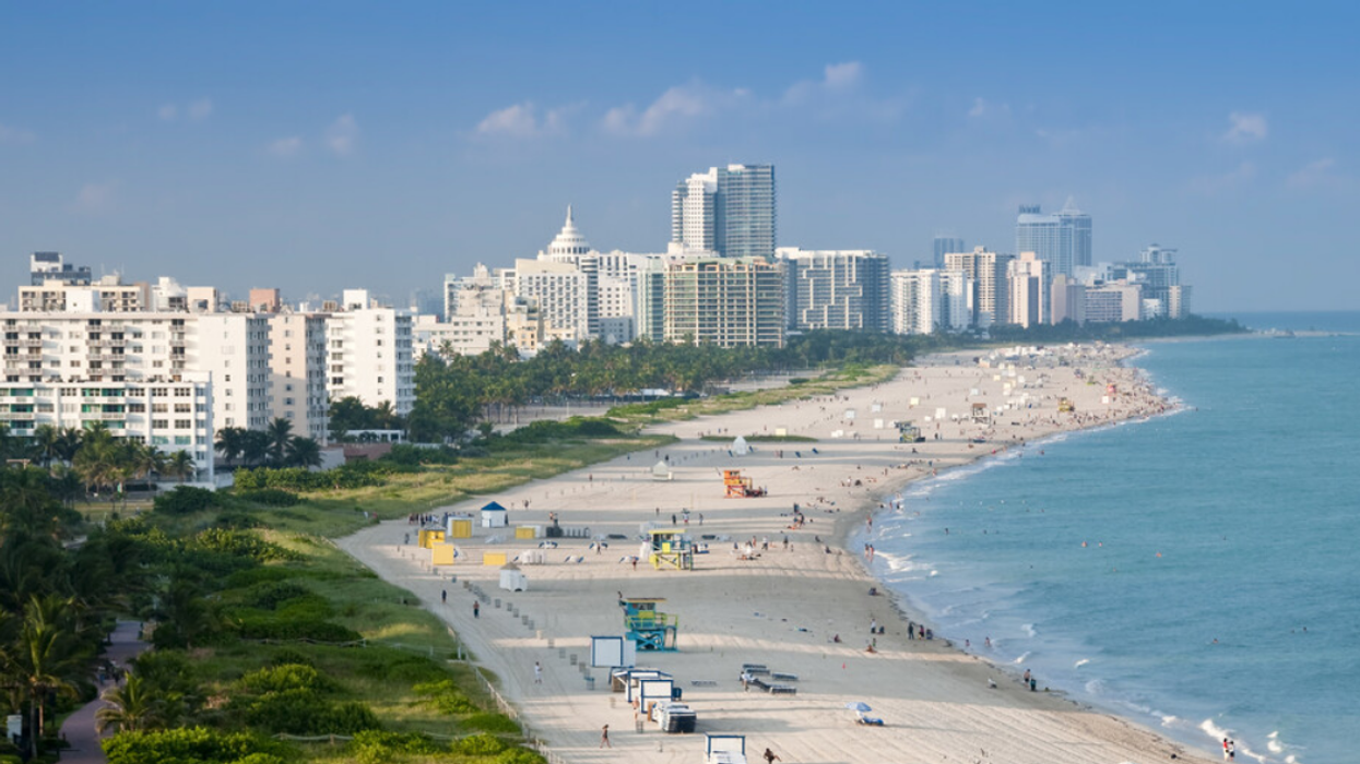 An aerial view of Miami.