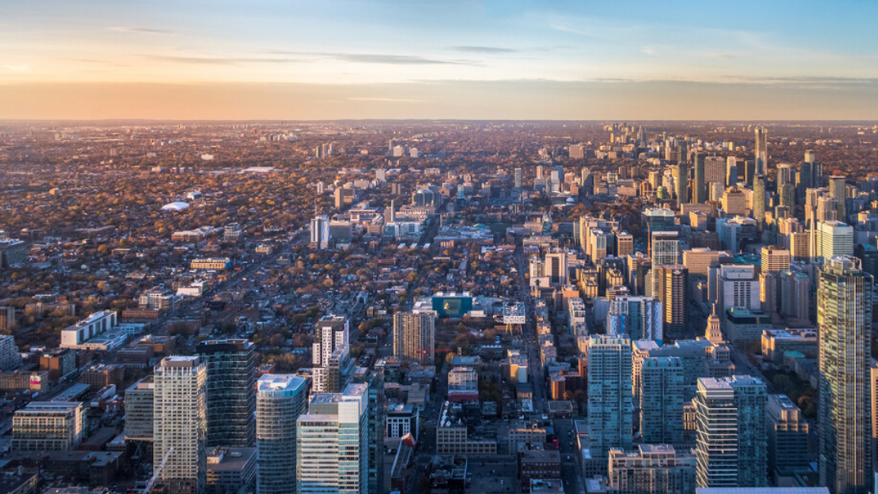 An aerial view of Toronto.