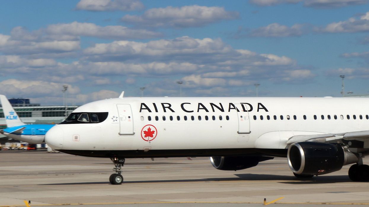 An Air Canada plane at Toronto Pearson Airport.