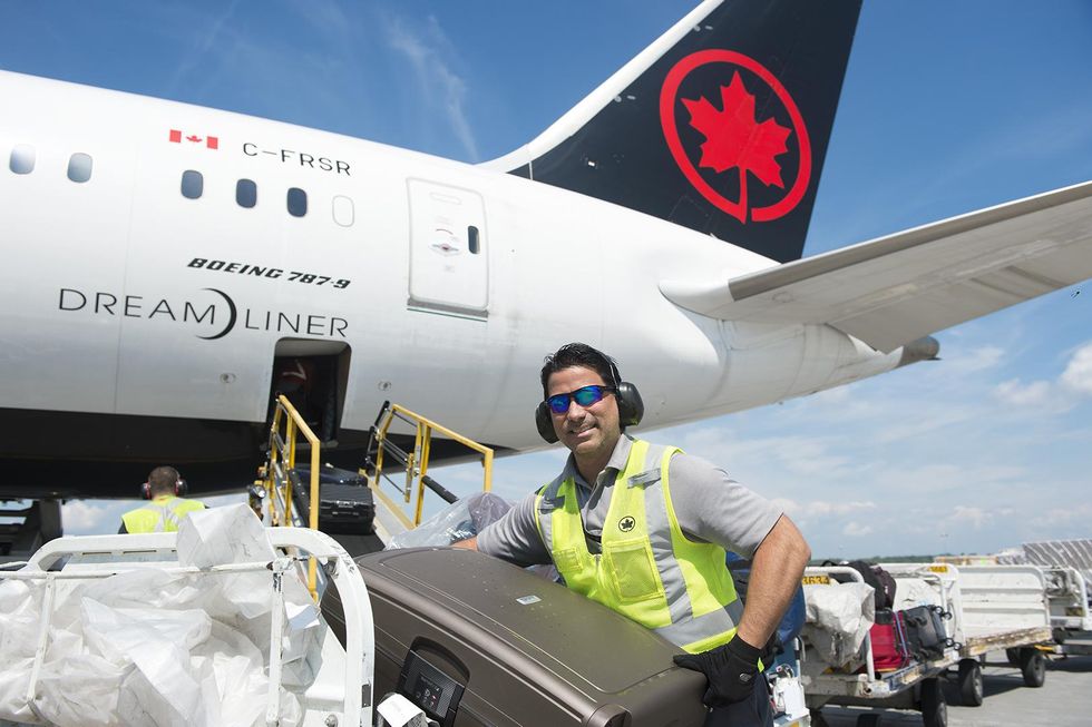 An Air Canada ramp agent.