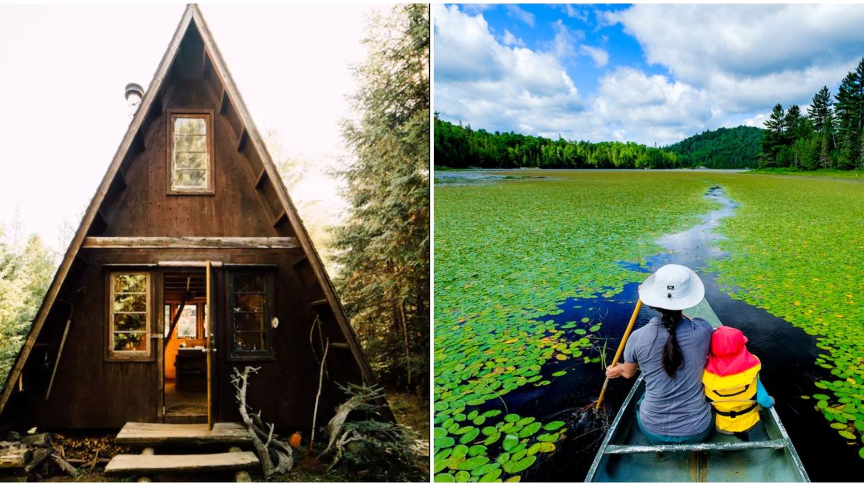 An Airbnb In Ontario Is A Gorgeous Tiny A-Frame Cabin Reachable Only By Canoe