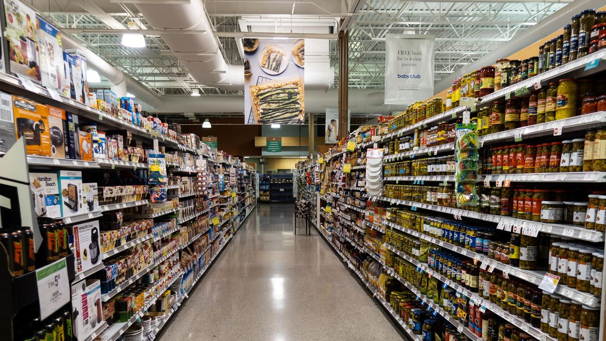 An aisle of a grocery store.