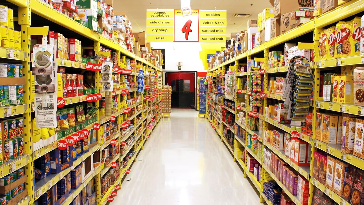 An aisle of a grocery store.