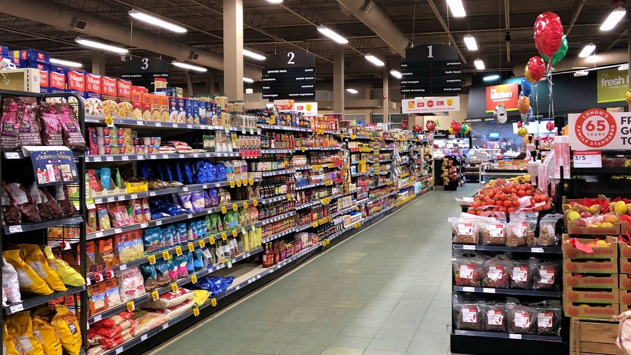 An aisle of a grocery store.