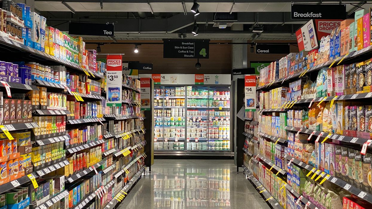 An aisle of a grocery store.