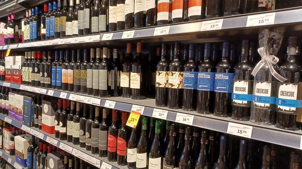 An aisle of wine.
