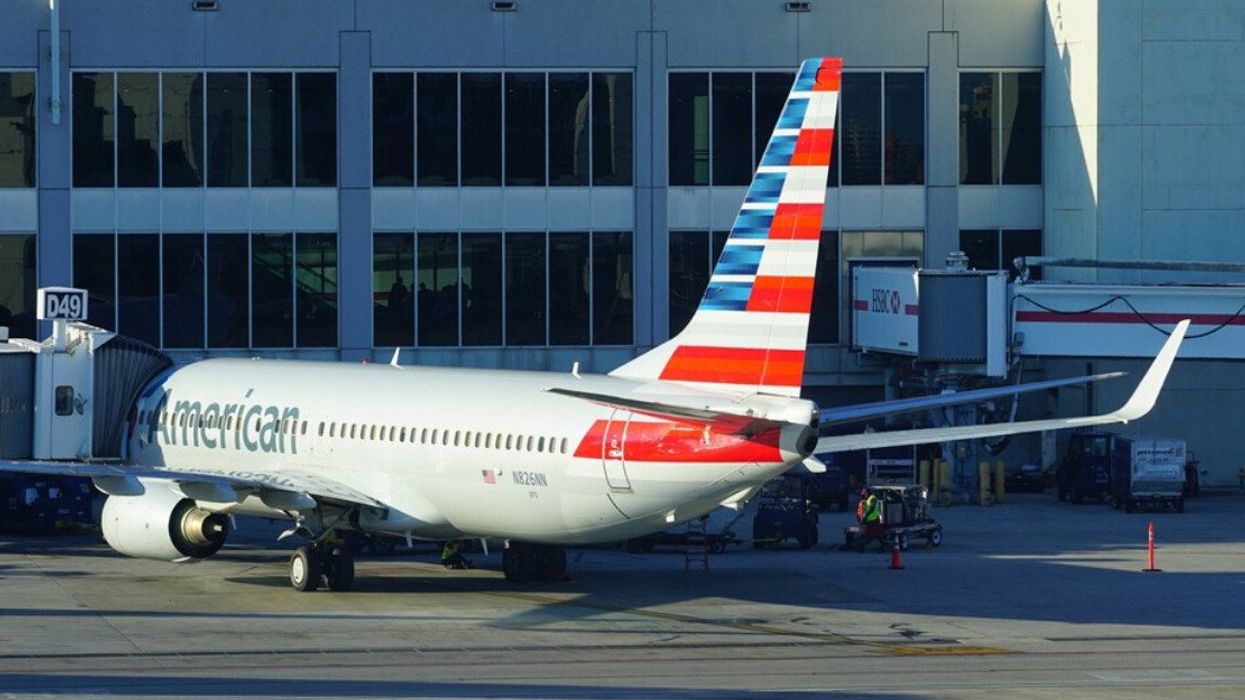 An American Airlines flight in Miami.