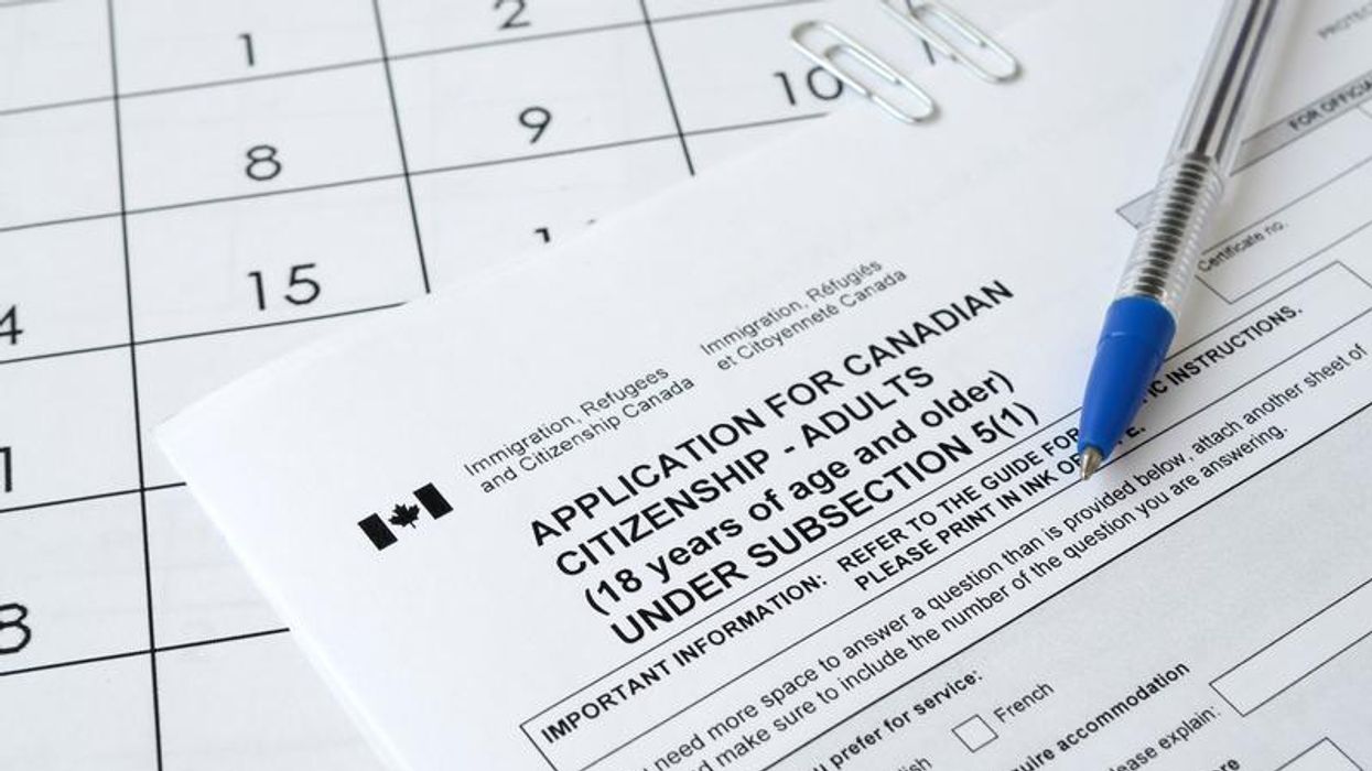 An application for Canadian citizenship.