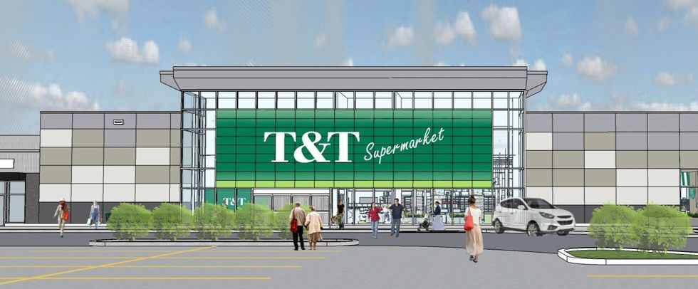 An artist's impression of the new T&T Supermarket storefront in Mississauga.