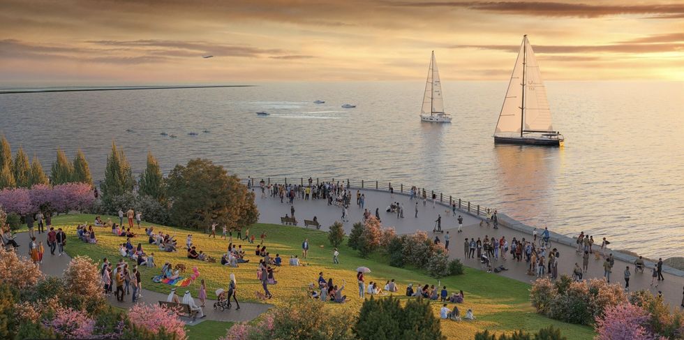 An artist's render of the new Water Edge at Ontario Place.