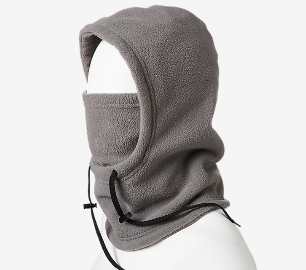 An Eddie Bauer balaclava.