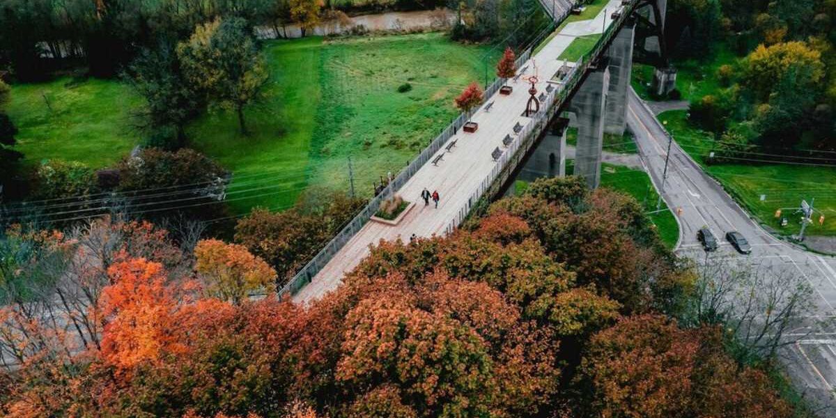 Ontario is home to Canada's only elevated park and it gazes over a colourful autumn valley