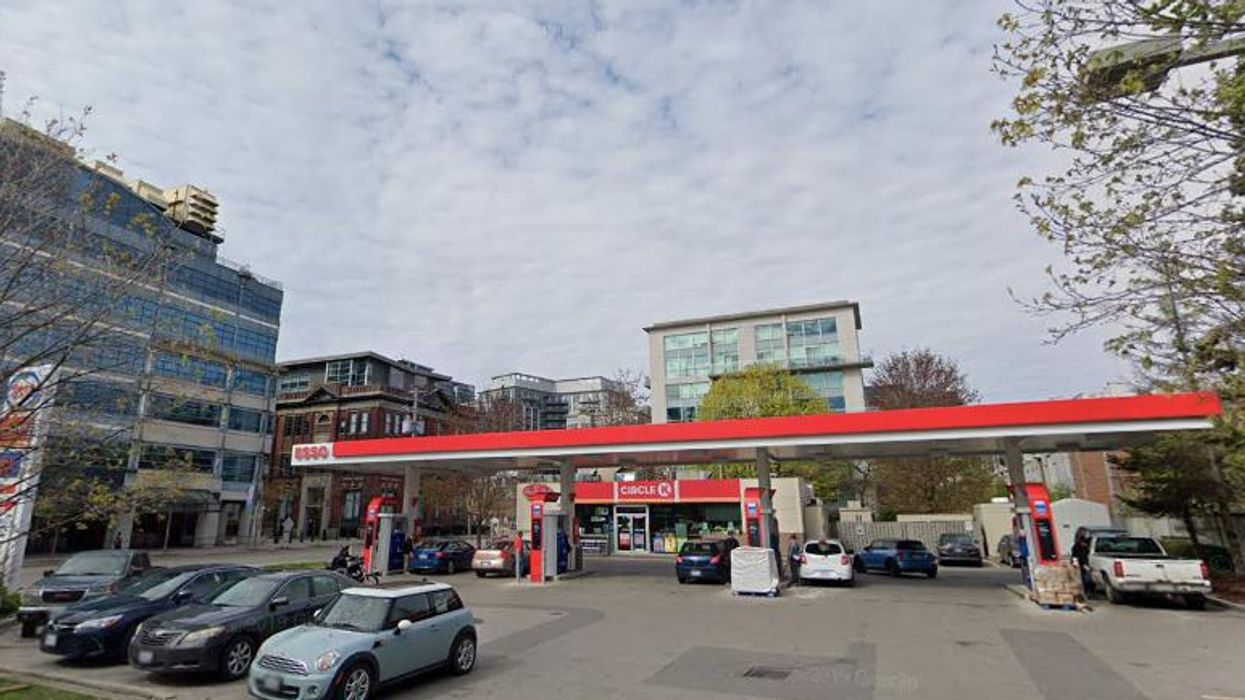 An Esso gas station.