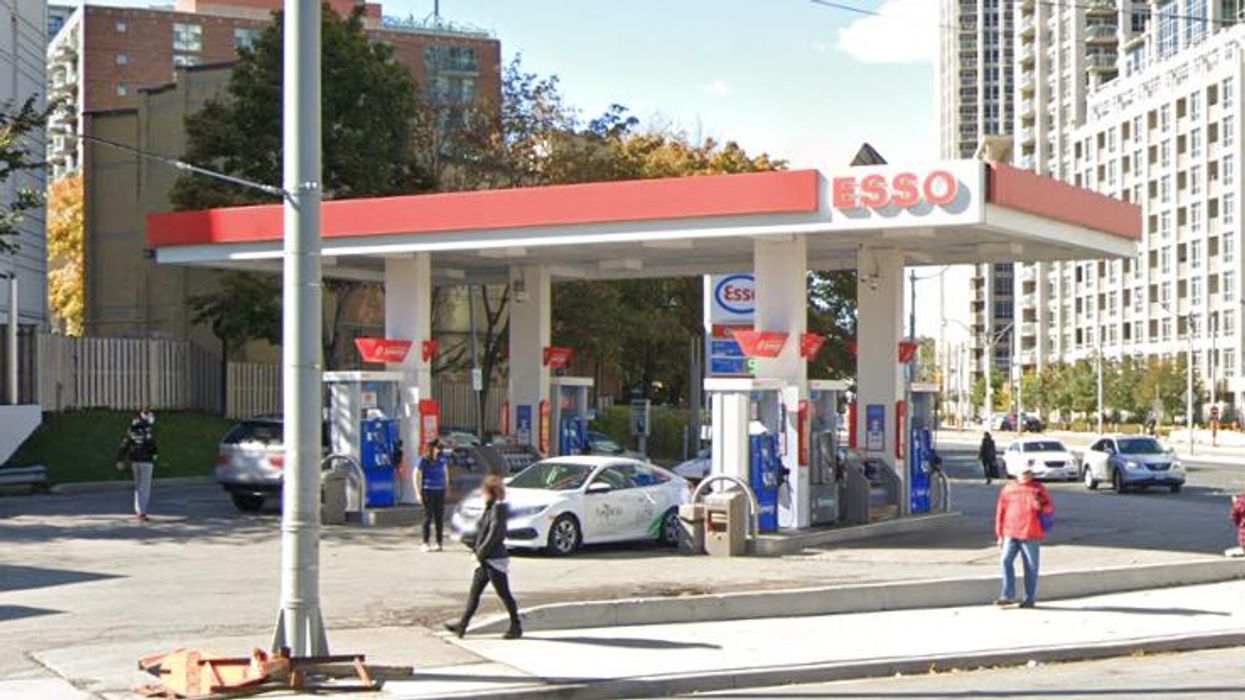 An Esso gas station.