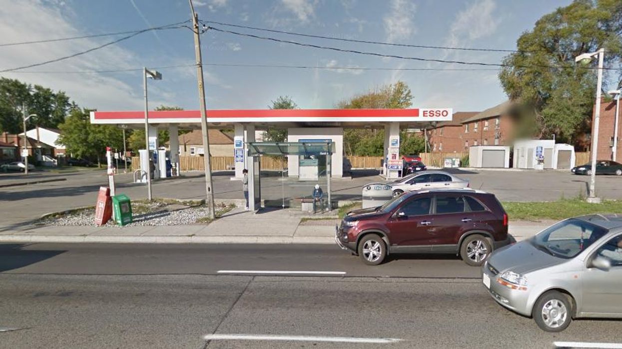An Esso gas station.
