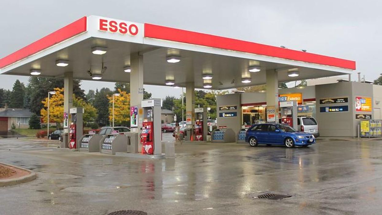 An Esso gas station.