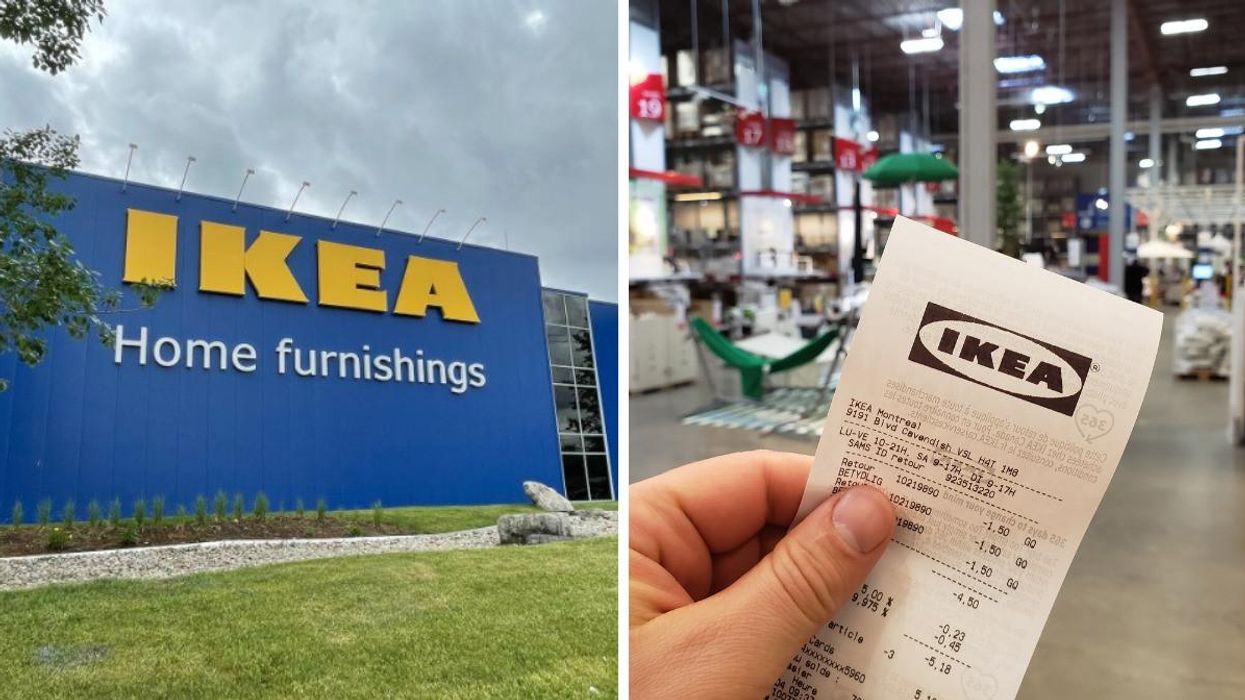 An IKEA in Etobicoke. Right: An IKEA receipt inside a store.