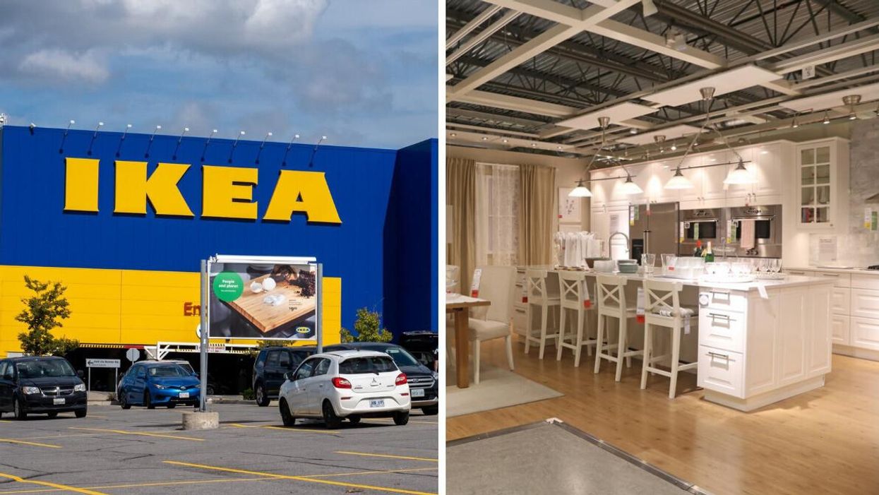 An IKEA store in Ottawa. Right: An IKEA showroom.
