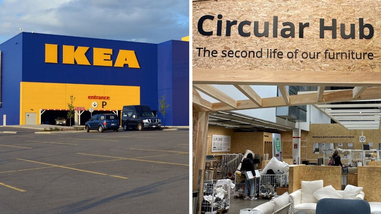 An IKEA store. Right: The IKEA Circular Hub.