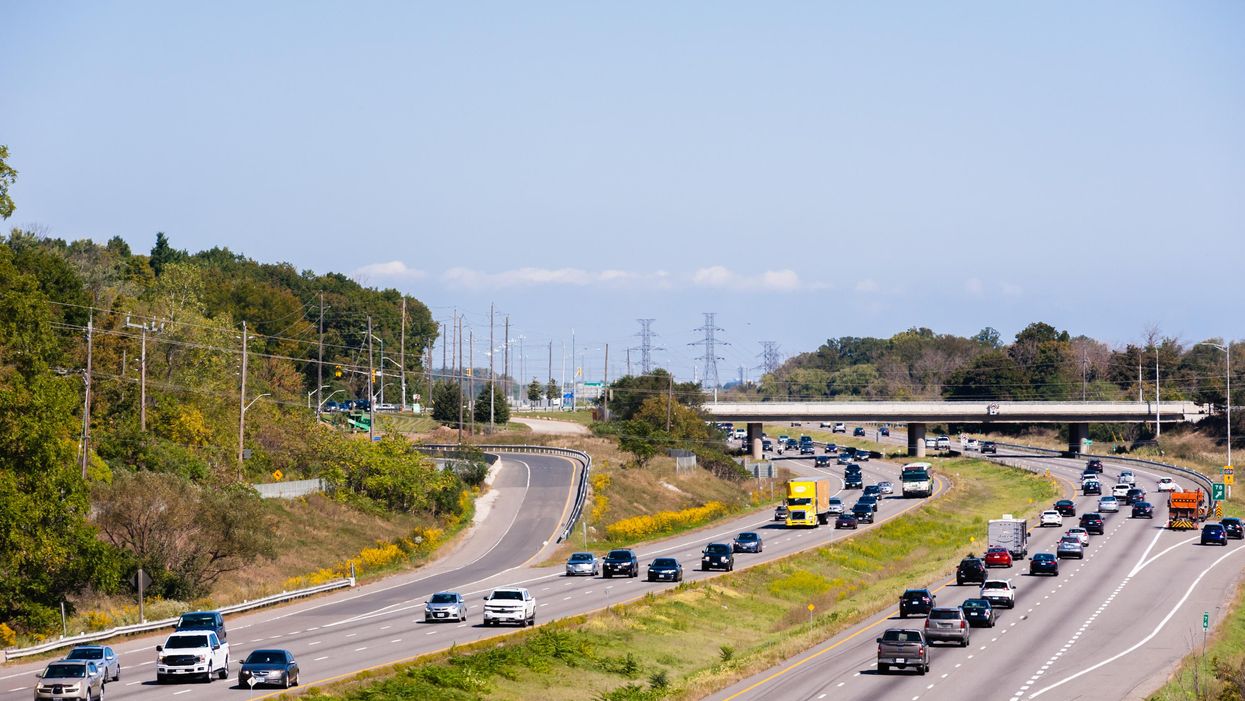 An illustrative photo of a busy highway in Ontario.