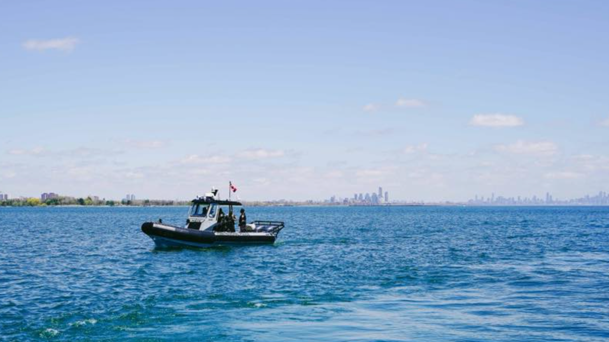 An illustrative photo of Peel Regional Police out in Lake Ontario.