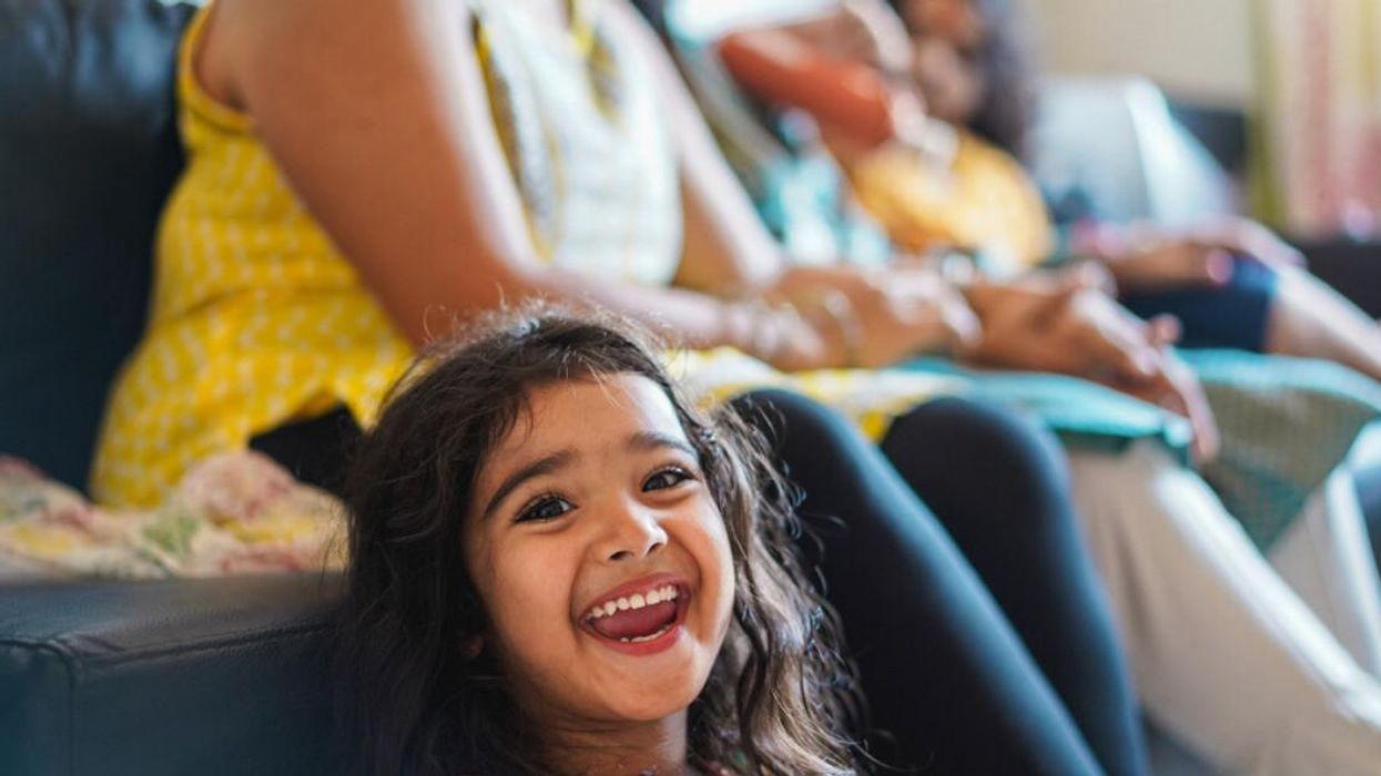 An Indian girl with her family.