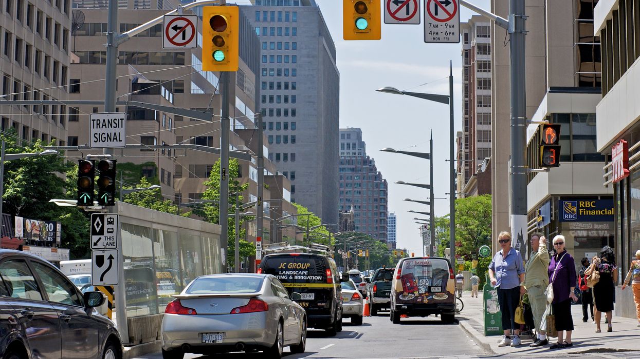 An intersection in Toronto.