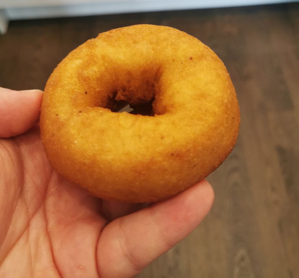 An Old Fashioned Plain Donut from Tim Hortons.