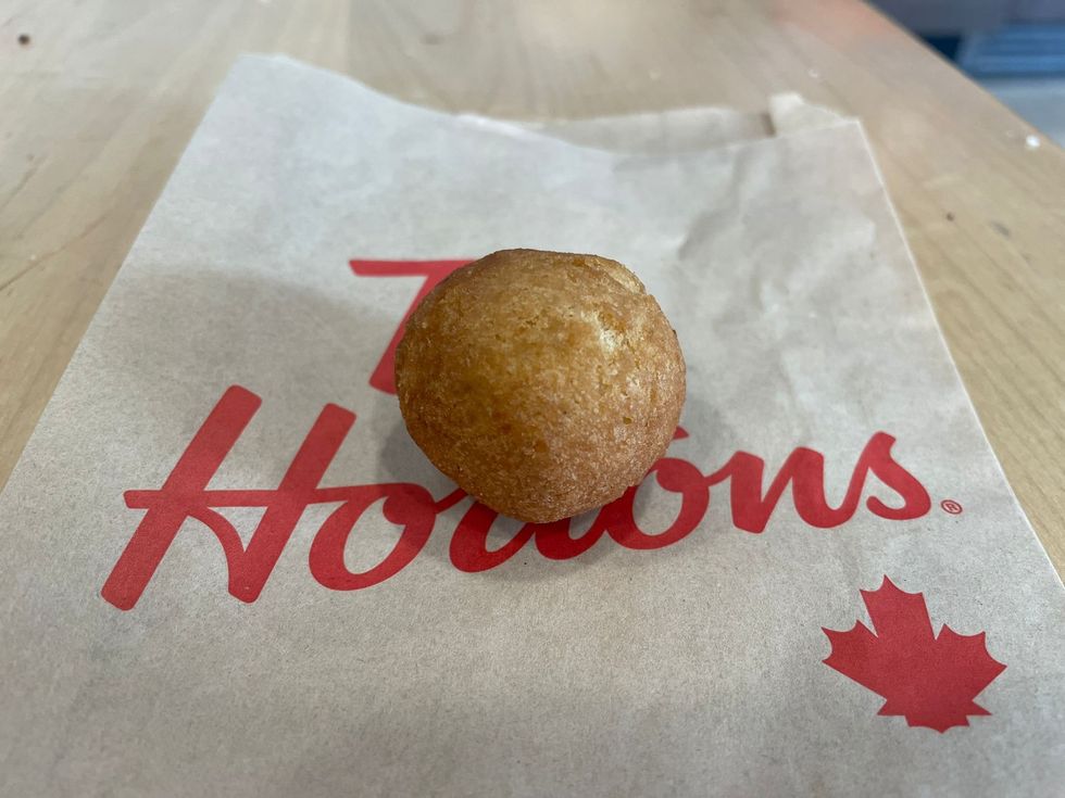 An Old Fashioned Plain Timbit.