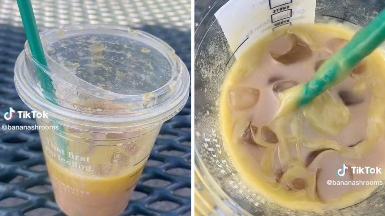 An olive oil-infused iced Oleato from Starbucks.
