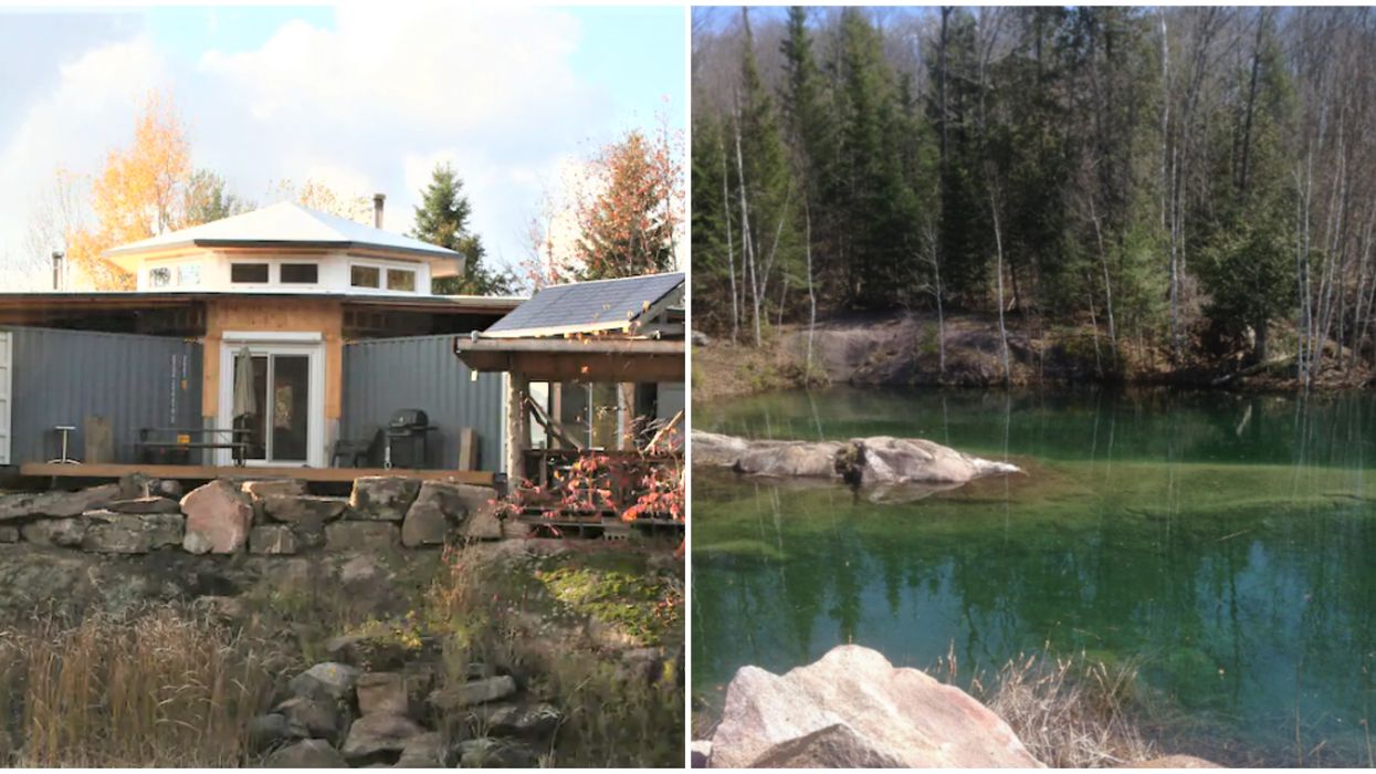 An Ontario Airbnb Made From Shipping Containers Has A Private Lake & 140 Acres Of Forest