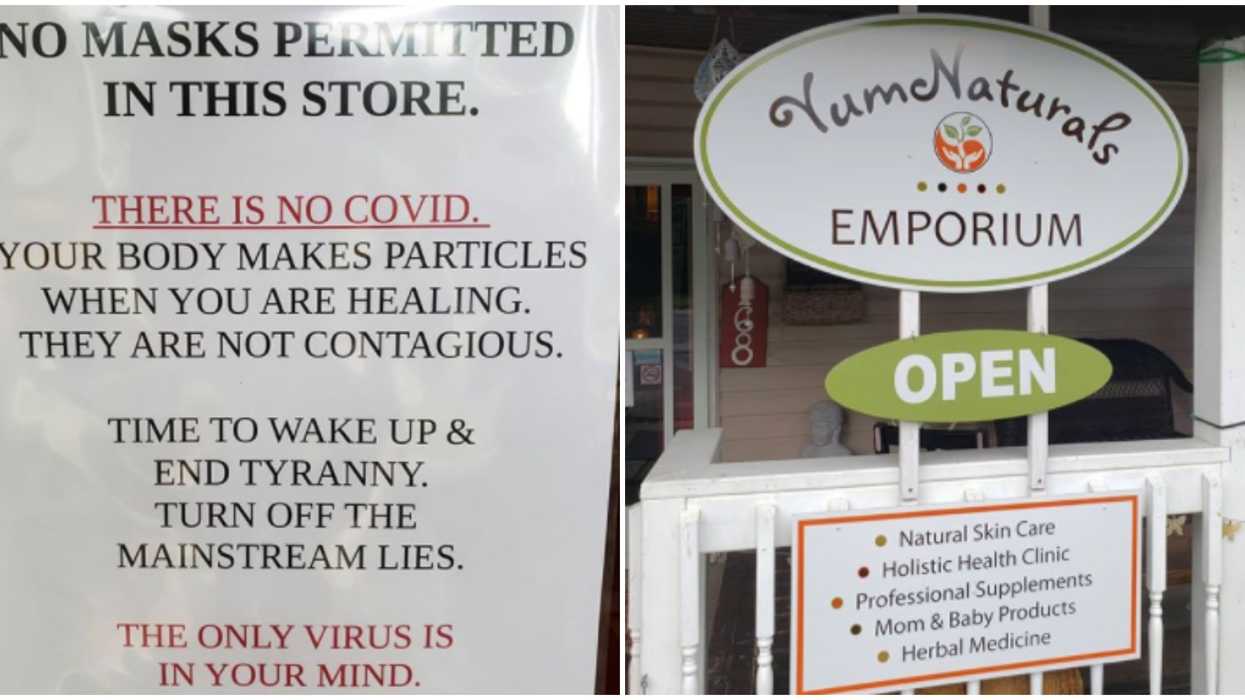 An Ontario Store Is Banning Masks Because 'The Virus Is In Their Mind' (PHOTO)