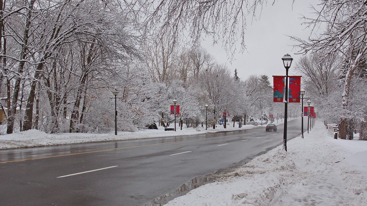 An Ontario street after a snow storm.