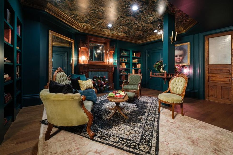 An ornate room in the Dresden home.