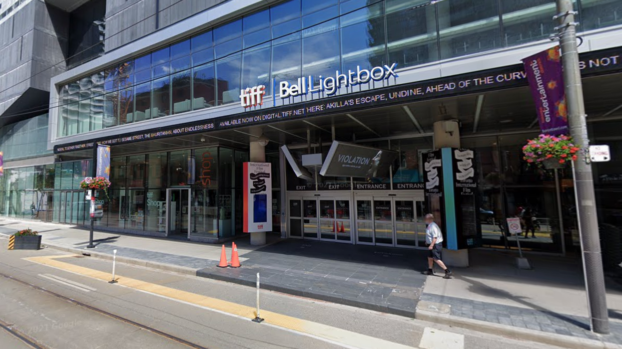 An outside shot of the TIFF Bell Lightbox theatre.