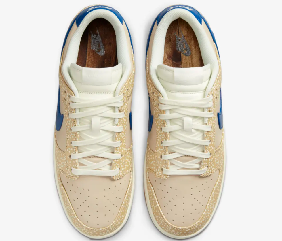 An overhead view of the sneakers.